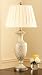 Pack of 2 Elaborate Hand Painted Cream Damask Table Lamps