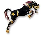 Clearly Charming Black Stallion Silver and Enamel Pin