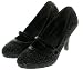 Couture Discount Damenpumps Fashion Tweed Pumps, High Heels, schwarz (P14)