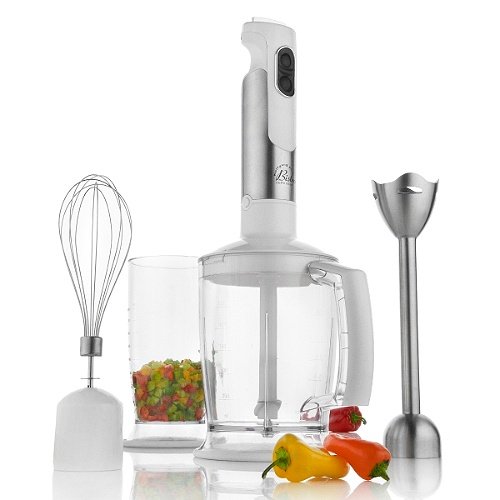 Wolfgang Puck Stainless Steel Immersion Blender-Chopper