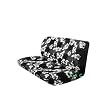 Universal-fit Hawaiian Bench Seat Cover - Charcoal Black Hawaii Hibiscus Floral Print