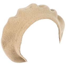 Ladies Winter Classic 100% Wool Hat French Basque Beret Tam Hat Cap Taupe