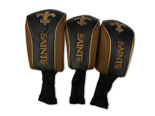New Orleans Saints 3 Pack Mesh Longneck Headcover Set