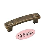 Amerock BP4428-RBZ Forgings Rustic Bronze Cabinet Hardware Handle Pull - 3" Hole Centers - 10 Pack