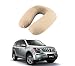 Auto Pearl-Premium Quality Orthopaedic Velvet Memory Foam Car U Shaped Beige Travel Neck Rest For-Mahindra XUV 500 RS.649.00