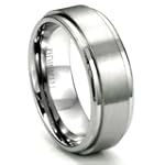 Men's Titanium 8MM Flat High Polish/B...