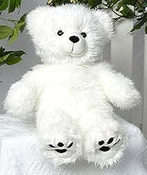 15" Furry White Bear Make Your Own *NO SEW* Stuffed Animal Kit w/T-shirt