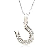 14kWhiteGoldDiamondHorseshoePendant(.13cttw,JColor,I2Clarity),18