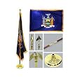 New York 3ft x 5ft Flag Flagpole Base and Tassel