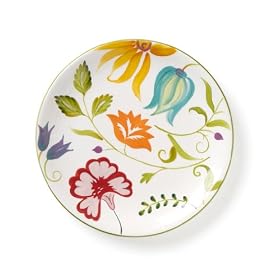 Buy Clay Art Floral Stripe 8-Inch Salad Plate, Set of 4