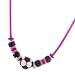 Purple Black Soccer Ball Girls Pendant Necklace Made in USA