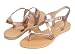 Womens Roman Gladiator Sandals Flats Patent Leather Thongs Shoes 4 Colors (6, Brown 2553)