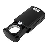 uxcell　倍率4X　ホワイト　LEDライト　Pull型　通貨ジュエリー拡大鏡　ルーペ