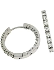 14K White Gold 1.33cttw Round Diamond Earring