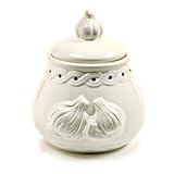 Norpro White Stoneware Garlic Keeper, Off-White
