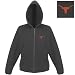 NCAA Texas Longhorns Antigua Ladies Black Front Zip Fleece Hoody