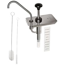 Carlisle 38550RC 2.5 Quart Stainless Steel Condiment Pump with Cover