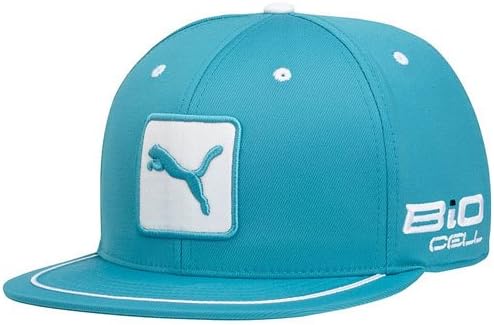 New Puma Golf Pro Tour Cat Patch 110 Stretch Snapback Cap Bluebird PMGO2112