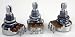 x3 A250k Split Shaft Guitar Pots Potnetiometer