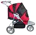 Happy Trails All Terrain Pet Stroller-Red Poppy