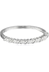 10k White Gold Diamond 1/10 cttw Stacking Band