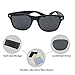wayfarer sunglasses Desen retro fun color frame polarized sunglasses for men and womens in vantage style (Black, Crystal black)