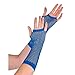 Amscan Long Nylon Fingerless Fishnet Glove Royal Princess Costume Party Accessory, Blue, Fabric, 13