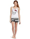 Hello Kitty Women's Hk Nordic Comfort 2 Piece Pajama Short Set Tank Top