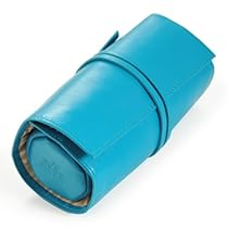 Cathys Concepts Leather Jewelry Roll, Teal