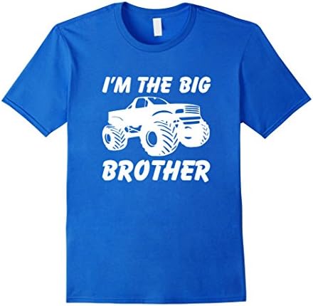 Men's Monster Truck Big Brother Boys TShirt 3XL Royal Blue