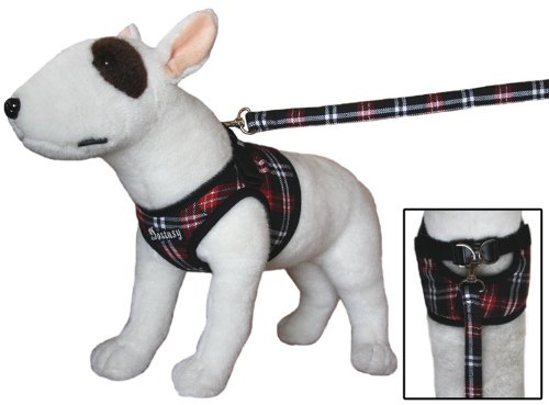 Komfortables Hundegeschirr Scottish Schwarz XXS-M, Größe:M