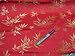 Fabric Faux Silk Satin Oriental Brocade Red Floral CT15 By Yard,1/2 Yard,Swatch