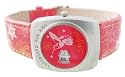 LongBoard - 6101012 - Montre Fille - Quartz digitale - Bracelet en Cuir Rose avec fleurs