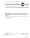 ISO 5903:1981, Gymnastic equipment -- Landing mats and surfaces for floor exercises -- Determination of hardness and impact damping
