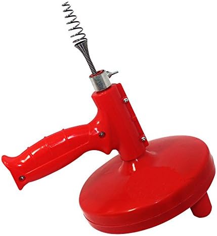 Cangwu Pipe Cleaners Spin Thru Drain Auger Conduit Toilet Sewer Cleaner Closet Drum Auger Tool /Drain Snake Cleaner Clog Sink Cleaning Plumbing Plumber Pro Opener With 1/4-Inch by 16-Feet Cable