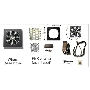 Coolerguys Cabcool1201 Single 120mm Fan Cooling Kit w/thermal control for Cabinet or Home Theaters