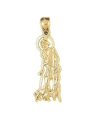 Gold-Plated 925 Sterling Silver St. Lazarus Pendant