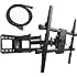 VideoSecu Articulating Full Motion TV Wall Mount Bracket for most 32"-70" LED LCD Plasma HDTV up to 165 lbs with VESA 600x400 400x400 200x200mm, Dual Arm pulls out up to 25", Leveling Adjustments A37