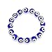 Bling Jewelry Evil Eye Beads 10mm Stretch Crystal Bracelet 7.5in