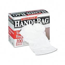 Handi-Bag Super Value Packs, 13 Gallon, .6mil, 23-1/2 x 29, White, 100/Box