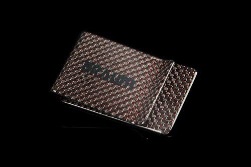 BRAUM BRMC-CFRD Real Carbon Fiber Money Clip, Red
