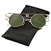 Sunny&Love Small Retro-Vintage Style Round Metal Circle Sunglasses