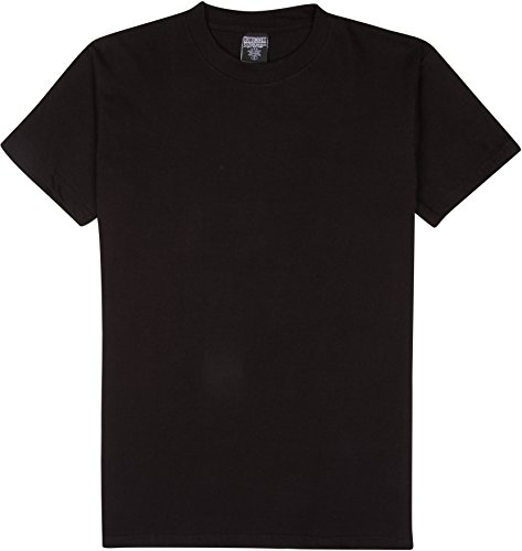 CottonNet Men's Super Luxorious Heavy Weight Crewneck Tall T-Shirt 6XL Black