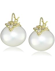 Gabrielle Sanchez 12x14mm White South Sea Pearl Flyer Earrings