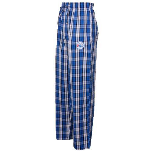 Philadelphia 76ers Royal Blue Plaid Historic Pajama Pants (Large)