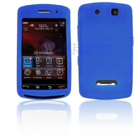 BlackBerry 9530/9500 Storm Trans. Dark Blue Silicon Skin Case
