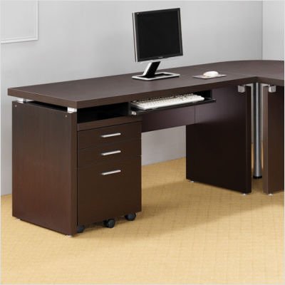 Beaver Computer Desk in Cappucino