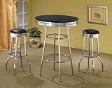 Indoor Fountains item: Retro Soda Fountain Style Chrome Plating Bar Table Furniture