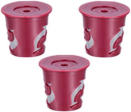 Fanko Reusable Coffee Filter 3 Count for Keurig K-Cup Elite and Home Brewer K75, K45, B60, B70, B130, K40, B40, B145, B150, K60, B140, K70, K150, B31, B30, K140, K145, B44, B200, K130, B3000, B50, and B66 (Red)