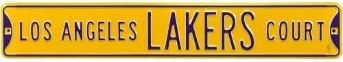 NBA Authentic Metal Street Signs Los Angeles Lakers Court' Street Sign